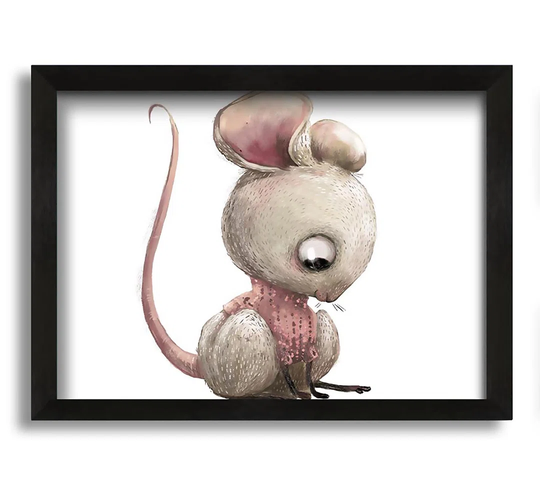 The Little Mouse Crouching Framed Print