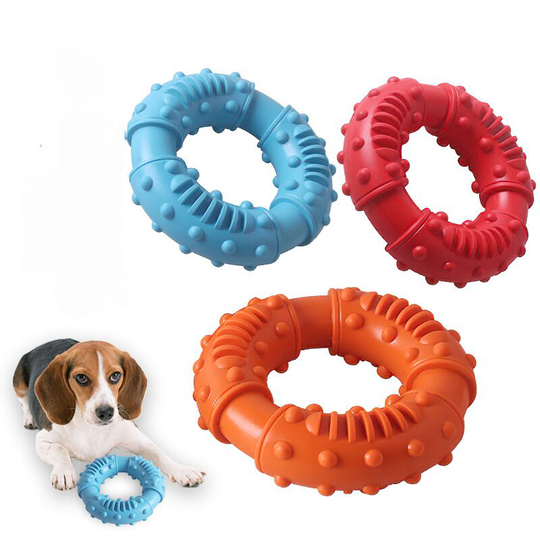 Dog chew toy for aggressive chewers: Rubber chew toy blue 13CM