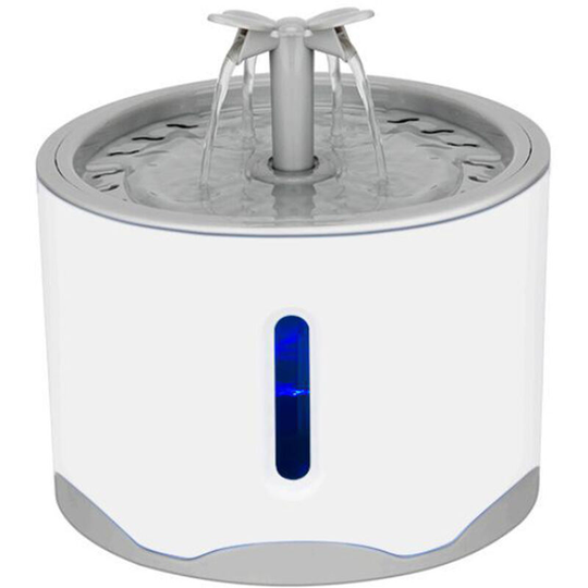 2021 New 2.6L Cat Drinking Fountain Electric Water Dispenser Circulating Filtration Safety Feeder Bowl for Pets Cats,model:Grey - model:Grey
