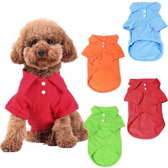 4 Pack Dog Shirts Pet Puppy T-Shirt Clothing Clothes Coats Tops (l)