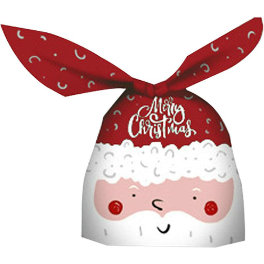 Aougo - Christmas Bunny Bag - Cartoon Christmas Pattern Candy Pouch | Christmas Candy Bags, Christmas Rabbit Ears Goodie Bags Christmas Gift Bags for