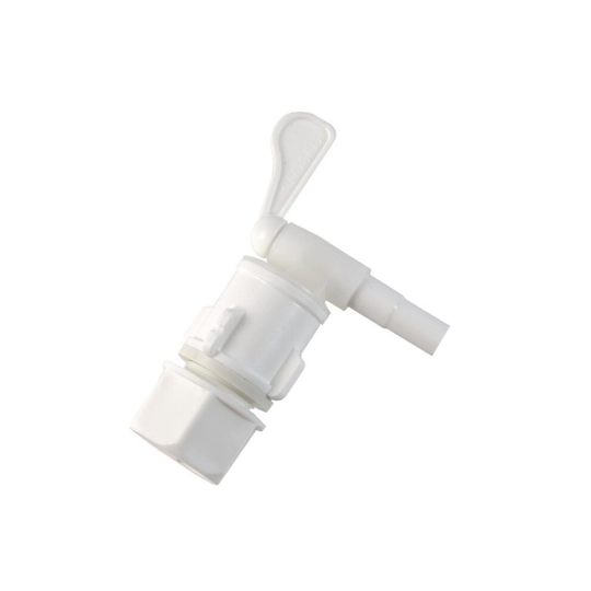 White Quickserve Tap with Back Nut & Sediment Trap for Fermentation Vessel or Pressure Barrel - Homebrew