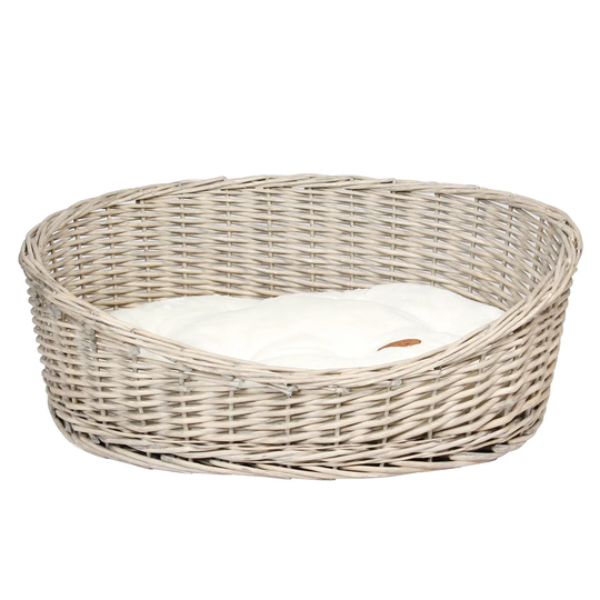 Ireland Pet Basket with Cushion in Grey