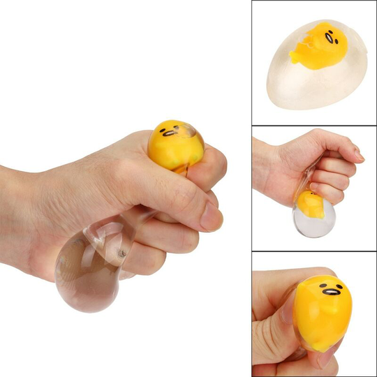 Egg Squeeze Toy 6cm Novelty Clear Squeezable Yolk Toys Squishy Toys Stress Relief Ball For Fun Милая Декомпрессионная Игрушка