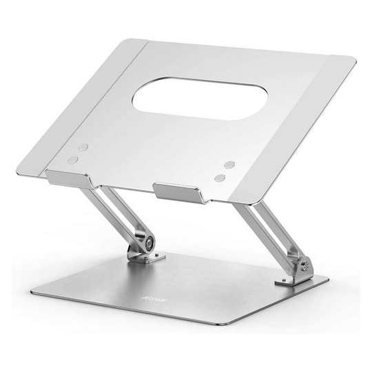 Perle Rare - Laptop Stand, Ergonomic Laptop Stand, Aluminum Laptop Stand Compatible with Air, Pro, Dell, hp, Lenovo 10-14 Inch (Silver)