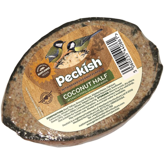 Half Coconut Wild Bird Food (One Size) (Multicoloured) - Multicoloured - Peckish