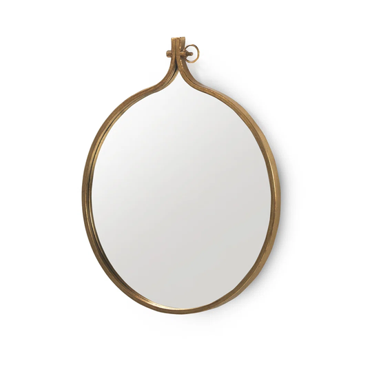 Marquart Novelty Metal Framed Wall Mounted Accent Mirror in Gold