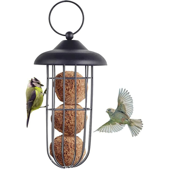 Bird Feeder, Squirrel Proof Metal Bird Feeder Iron Bird Feeder Automatic Hanging Fat Ball Holder Feeding Tool