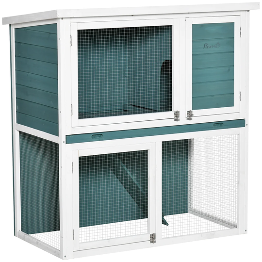 Weather Resistant Rabbit Hutch with Ramp