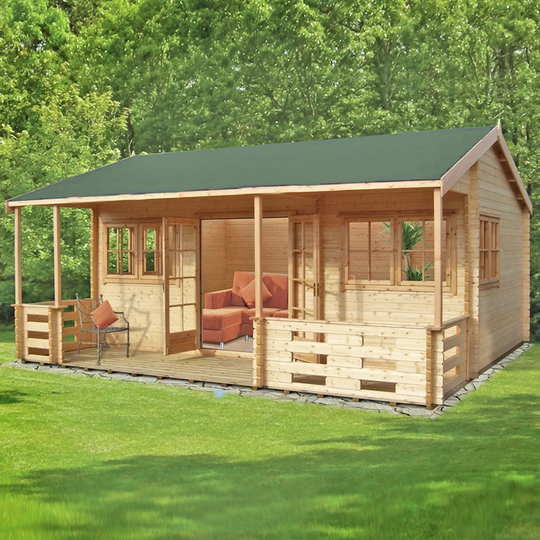 Mapleton 20 x 18 Ft Tongue and Groove Log Cabin