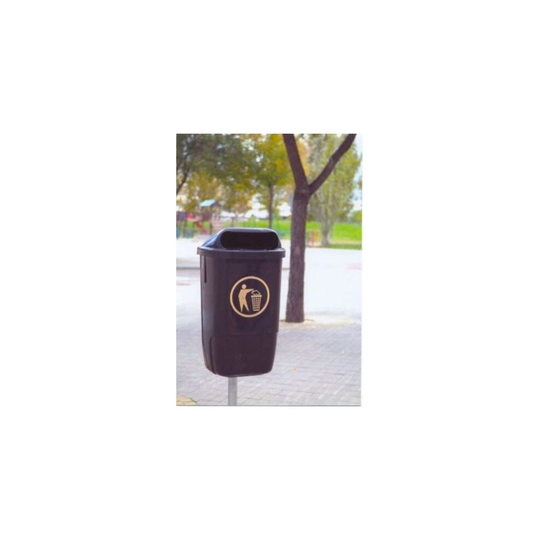 50 Litre Post Wall mounted outdoor litter bin, External Bin, School Bin