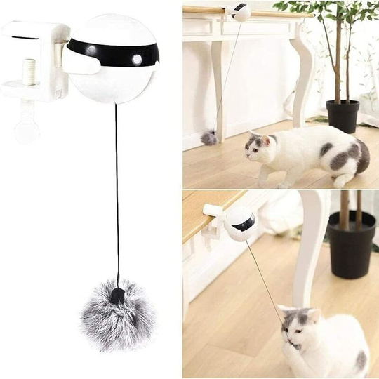Interactive Cat Toy, Cat Amusement Toy Yoyo Lift Ball, Auto Lift Cat Toy, Electric Flutter Spinning Toy for Cat, Fun Cat Ball Pet Toy for Kitten or