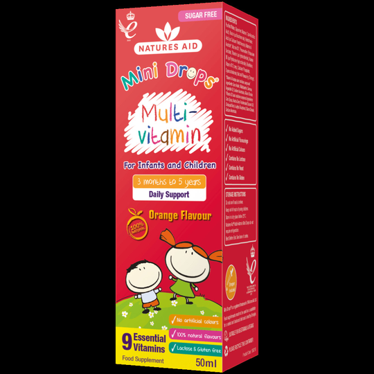 Natures Aid MiniDrops Multi-vitamin InfantsΧldren Sugar Free, 50 ml
