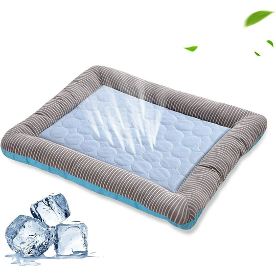 Dog Cooling Mat Bed Pet Cooling Mat Cooling Mat for Dogs Cats Keeps Pets Cool Summer-Blue m