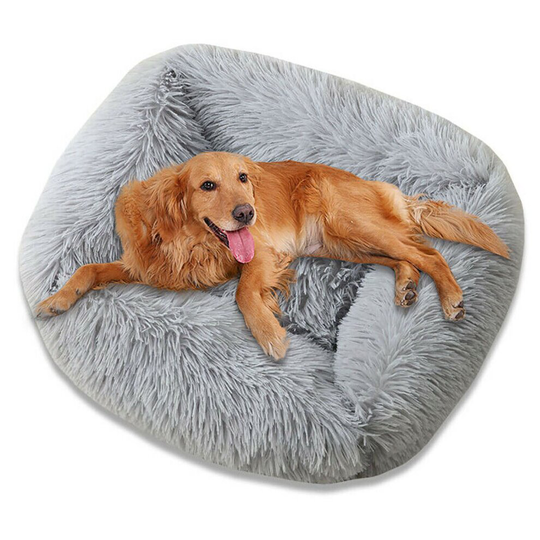 (Light Grey, XS) Pet Dog Cat Calming Bed Fluffy Warm Easy Clean Rectangle Nest Mattress Cushion