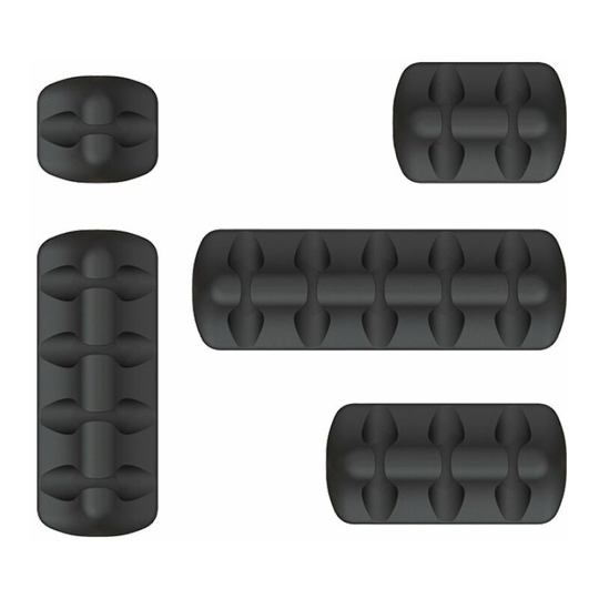Desk Organizer Cable Clips - Set of 5 - Cable Management, Adhesive Silicone Cable Ties, Desk Cord Storage for Charger/Computer/Mouse/Earphone/Phone