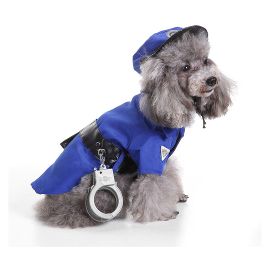 Pet Clothes Dog Clothes Halloween cos Police Clothes Size xl - Muff