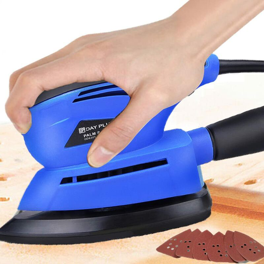 Electric Sander, 125W Random Orbital Sander, 13500RPM Mouse Detail Sander for Wood, Electric Sander with Dust Extraction Port, Compact Ergonomic