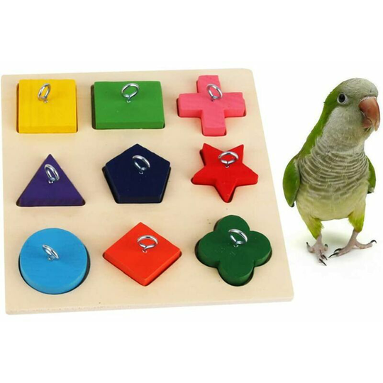 Bird Puzzle Toy Parrot Educational Toys Bird Forage Wooden Toys Block Toy for Hamster Gerbil Budgies Budgie Parakeet Cockatiel Lovebirds - Random