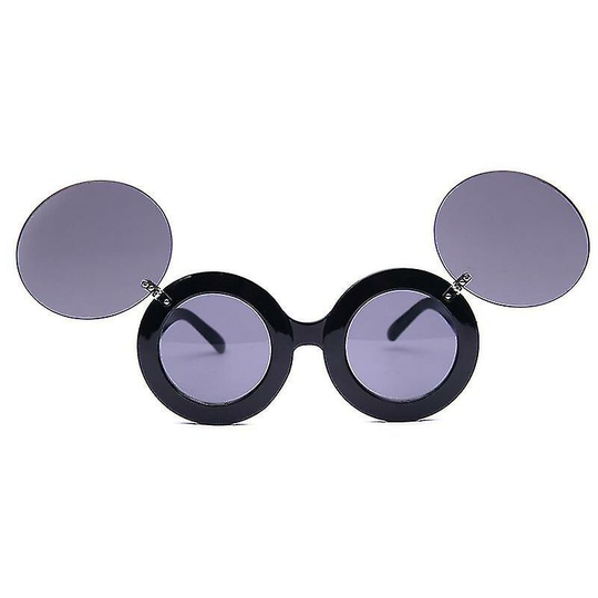New Lady Mouse Round Flip Up Paparazzi Shades Gaga Party Sunglasses Glasses Ruikalucky