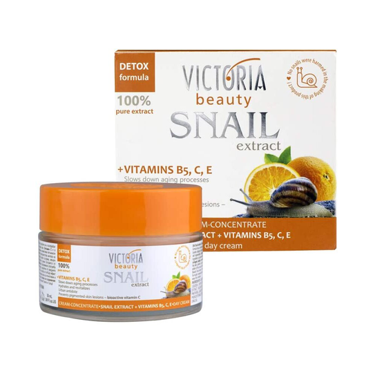 Victoria Beauty BIOACTIVE RECOVERY DAY CREAM - Anti Aging Face Cream for Women with Snail Extract and Premium Vitamins B5, C and E - Boosts Collagen