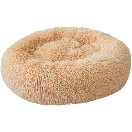 Soft Plush Round Pet Bed Cat Soft Bed Cat Bed, champagne-diameter 60cm - champagne-diameter 60cm