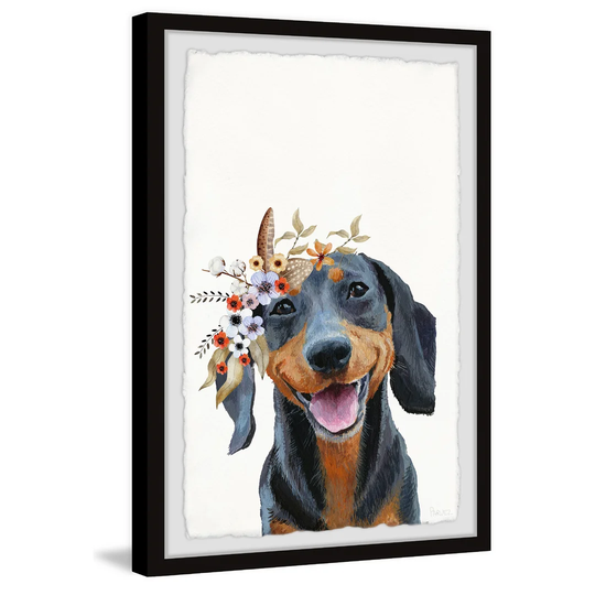 'Cheerful Puppy' by Parvez Taj Framed Painting