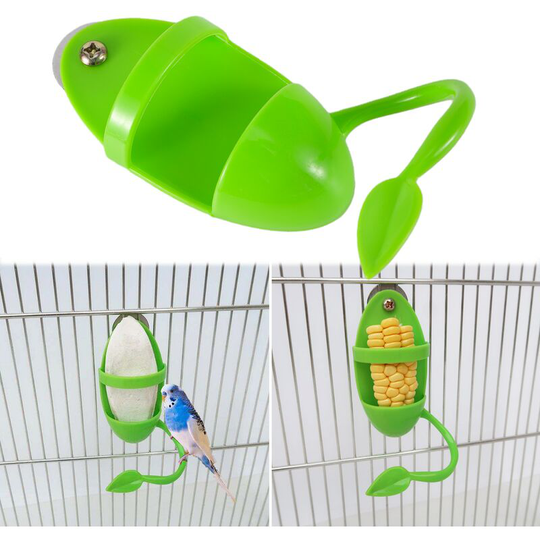 Parrot Food Feeder Bird Perching Frame Fun Bird Cage Feeder Parrot Feeding Toy Plastic Pet Feeding Supplies Parrot Feeding Toy