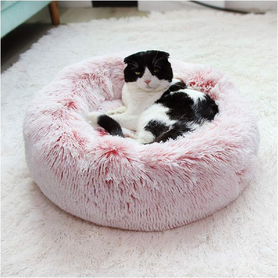Round Dog and Cat Basket Soft and Comfortable Cat Bed Cute Plush Dog Bed Cat Relaxing Basket, Pet Bed, Suitable for Puppy Kitten Small Animals