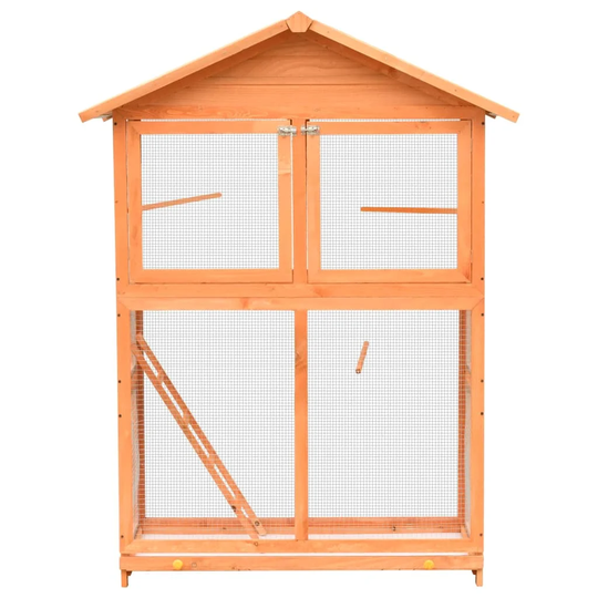 Robles 164Cm Wood Pointed Top Flight Cage with Stand