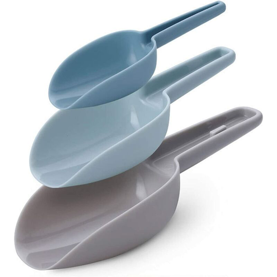 Denuotop - Multi-Function Plastic Ice Scoops Household Thickened Flour Scoop, Nesting Design, for Kitchens, Bars, Buffets, Parties, Cereals, Nuts,