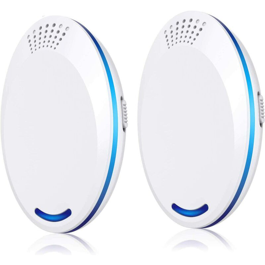 x2 Ultrasonic Rodent Mice Rat Repellents - Plugs Electronic Aesthetic Pest Repellent Indoor Natural Organic Rodent Control Ferret Weasel Dormouse
