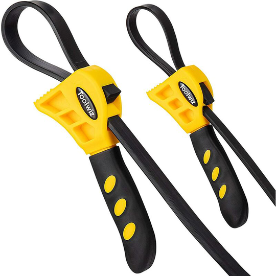 Modou - Set of 2 Oil Filter, Strap Wrench, Jar Opener, Socket Wrench, Strap Wrench, Universal Strap Wrench, Adjustable Wrench, Nut Repair Tool, Strap