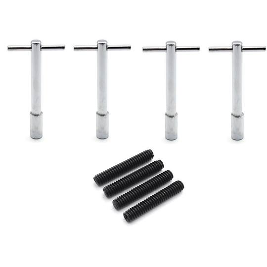4Pcs T-wrench Socket Wrench Aluminum Valve Cover T-Bar Wing Nut Bolts Hold Down Replacement For Chevy SBC BBC