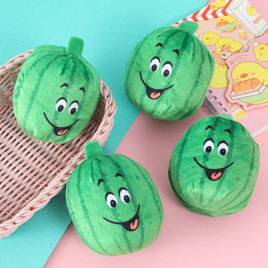4 pcs pet supplies simulation watermelon teeth grinding teeth cleaning dog chewing training vocal plush toy 9.5*8.5cm