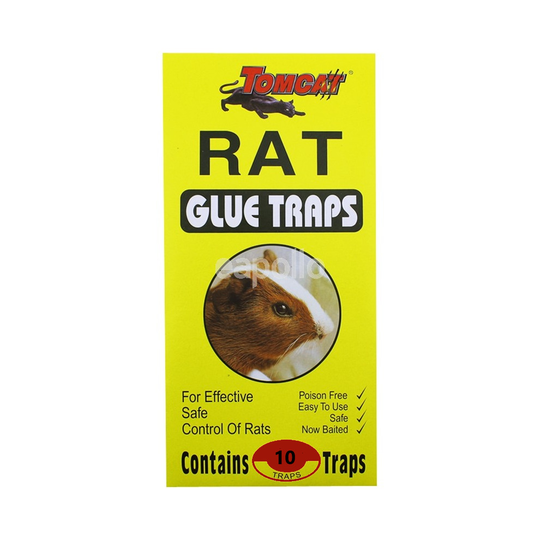 TomCat Mouse Glue Trap Sticky Boards Pests Rats - Pack of 10