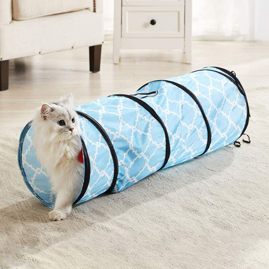 Cat Tunnels Tube Cat Toys, Cat Tunnel Bed Pop-up Collapsible Pet Tube Interactive Play Toy with Ball, Cat Tunnels for Indoor Cats,Great Toy for Cats