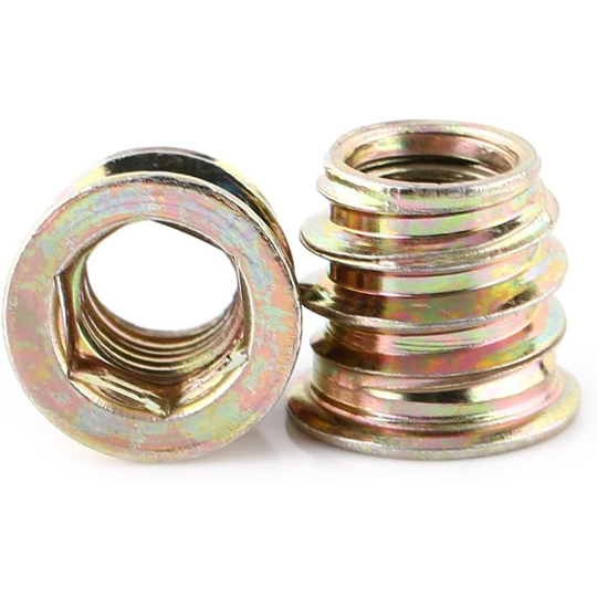 LITZEE Pack of 20pcs M10 Zinc Alloy Threaded Hex Nut, Zinc Alloy Insert Nuts Assortment (M8*13mm)