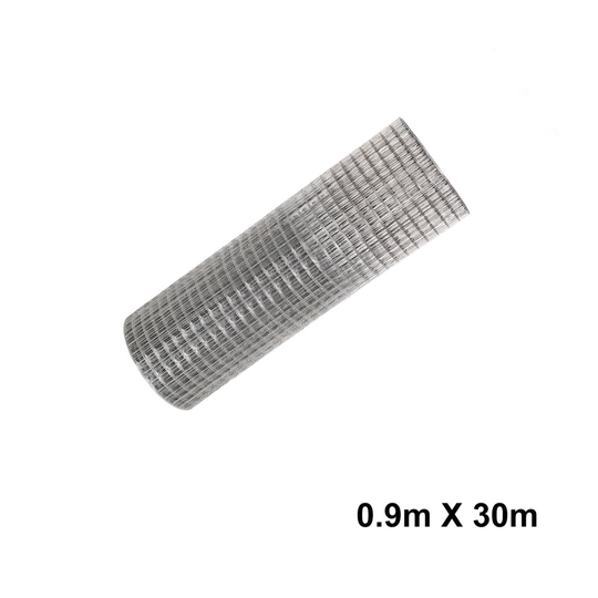 1"x1"Wire Mesh Fence Chicken Rabbit Hutch Aviary Galvanised 0.9x30m