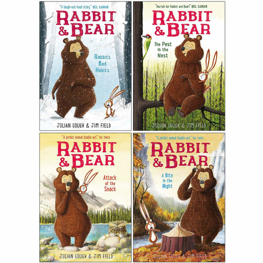 Rabbit and Bear Series 4 Books Collection Set By Julian Gough