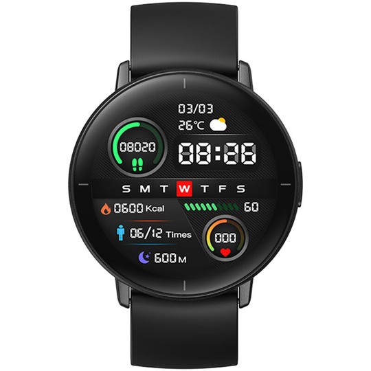 Lite Smart Watch Sports Watch with 1.3 inch amoled Screen 15 Sports Modes 24h Heart Rate Monitoring 230mAh Battery Black - Mibro
