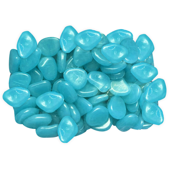 Mini Glowing Rocks Outdoor Glow Decorative Stones Garden Yard Lawn Luminous Pebbles,model:Blue 50Pcs - model:Blue 50Pcs