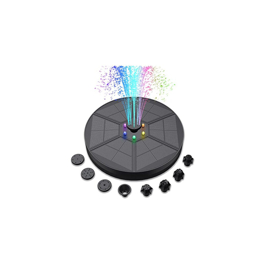 Solar Fountain Pump?Floating Outdoor Fountain?Free Standing Bird Bath Fountain Pump for Garden and Patio, Solar Panel Kit Water Pump (3.5W with L