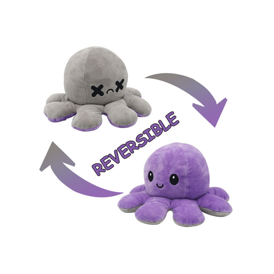 (Style 22) Reversible Octopus Plush Toy Double-Sided Flip UK