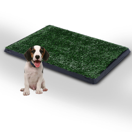 Indoor Dog Puppy Toilet Training Mat Tray Easy Clean Outdoor Grass Lightweight