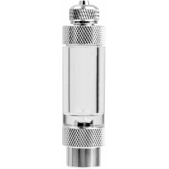 Aluminum Alloy CO2 Bubble Counter with Check Valve for Fish Tank Aquarium Air Pump Accessories (Single Head, Silver)