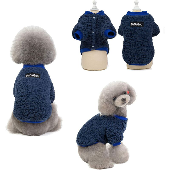 Pet Dog Winter Lamb Cashmere Warm Fleece Outdoor Dog Coat Fleece Lining Sweater Jacket Vest for Smal