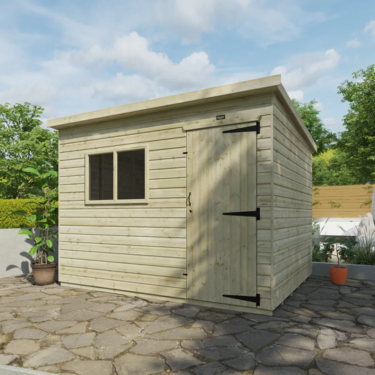 Tiger 10 Ft. W x 8 Ft. D Shiplap Pent Wooden Shed