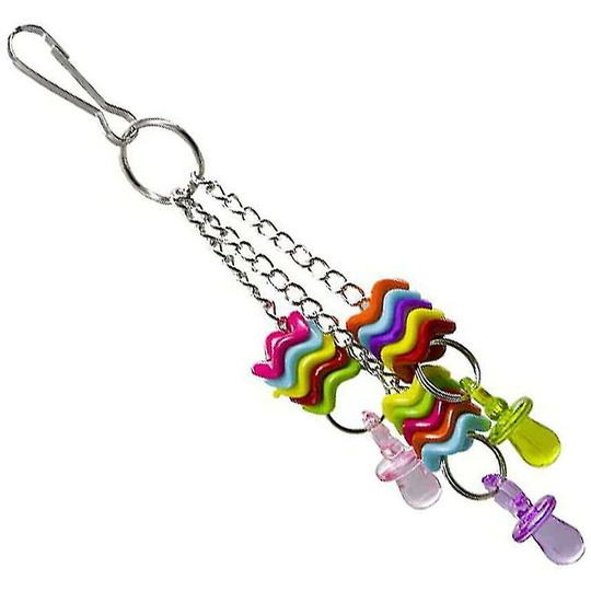 Bird Chewing Toy Parakeet Parrot Swing Chewing Hanging Toy Parrot Cage Bite Toys(1pcs)