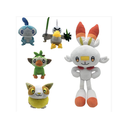 (5PCS/SET(One of each)) Pokemon Plush Stuffing Toy Doll Children Kids XMAS